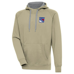 NHL New York Rangers Antigua Victory Pullover Hoodie - Khaki