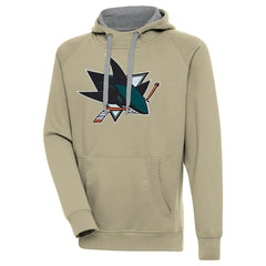 NHL San Jose Sharks Antigua Victory Pullover Hoodie - Khaki