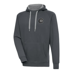 Chicago Cubs Antigua Metallic Victory Pullover Hoodie - Charcoal Hoodies