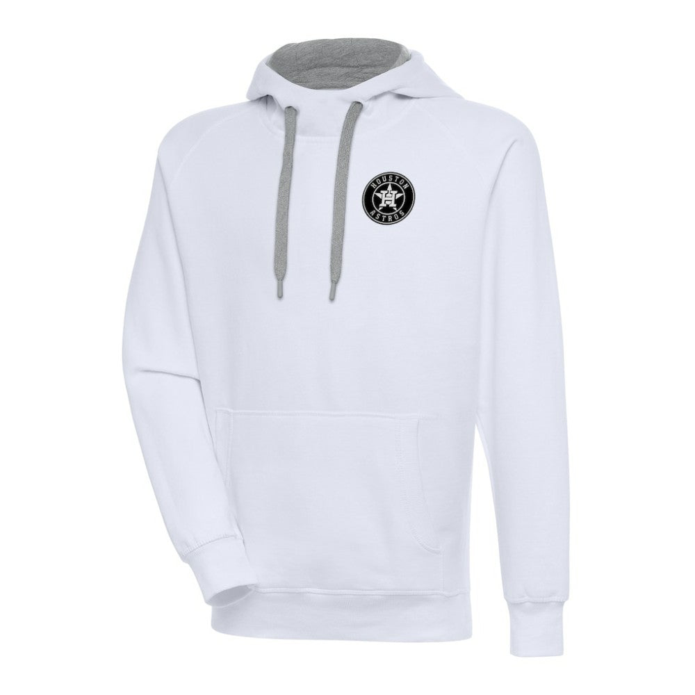 Houston Astros Antigua Metallic Victory Pullover Hoodie - White Hoodies