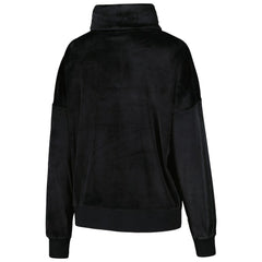 Carolina Panthers DKNY Sport Women's Deliliah Rhinestone Funnel Neck Pullover Sweatshirt Black