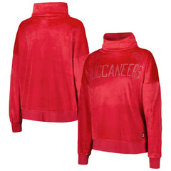 Tampa Bay Buccaneers DKNY Sport Women's Deliliah Rhinestone Funnel Neck Pullover Sweatshirt Red