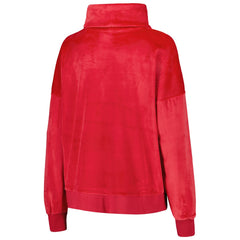 Tampa Bay Buccaneers DKNY Sport Women's Deliliah Rhinestone Funnel Neck Pullover Sweatshirt Red