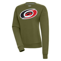 NHL Carolina Hurricanes Antigua Women's Victory Pullover Sweatshirt - Olive