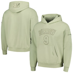 Joe Burrow Cincinnati Bengals Pro Standard Player Name & Number Pullover Hoodie Light Green
