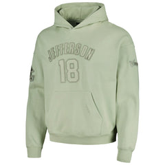 Justin Jefferson Minnesota Vikings Pro Standard Player Name & Number Pullover Hoodie Light Green