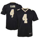 Derek Carr New Orleans Saints Youth Game Jersey Black