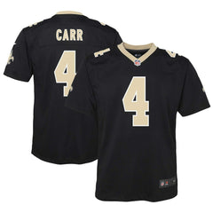 NFL Derek Carr New Orleans Saints Youth Game Jersey - Black