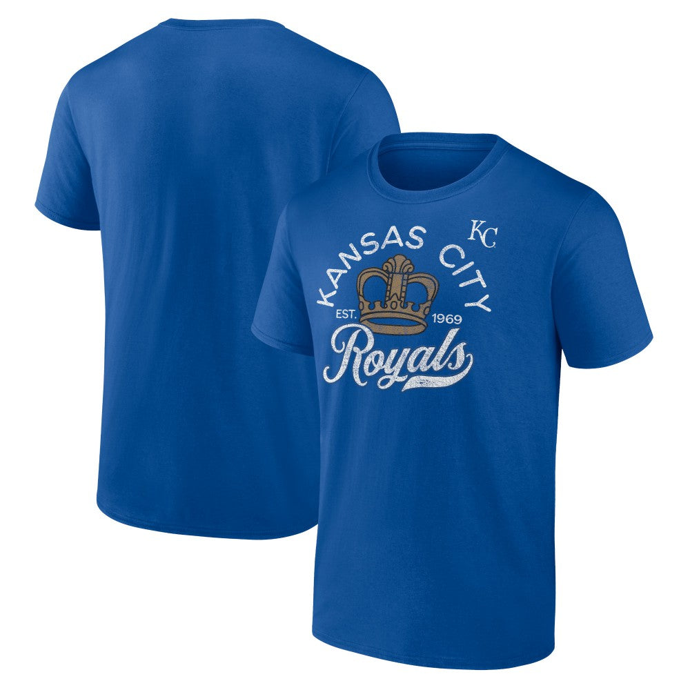 Kansas City Royals Hometown Retro Crown T-Shirt - Royal T-shirts