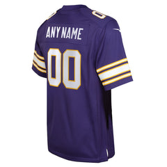 NFL Minnesota Vikings Youth Classic Custom Game Jersey - Purple
