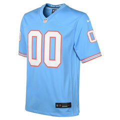 NFL Tennessee Titans Youth Oilers Throwback Custom Game Jersey - Light Blue