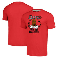 Ronde Barber Tampa Bay Buccaneers Homage Unisex Caricature Retired Player Tri-Blend T-Shirt Red