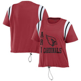 Arizona Cardinals WEAR by Erin Andrews Women's Cinched Colorblock T-Shirt Cardinal