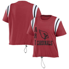 Arizona Cardinals WEAR by Erin Andrews Women's Cinched Colorblock T-Shirt Cardinal