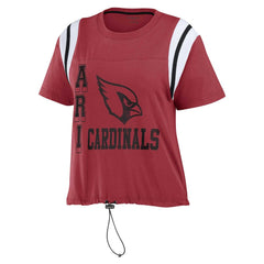 Arizona Cardinals WEAR by Erin Andrews Women's Cinched Colorblock T-Shirt Cardinal