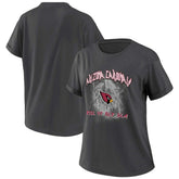 Arizona Cardinals WEAR by Erin Andrews Women's Boyfriend T-Shirt Charcoal