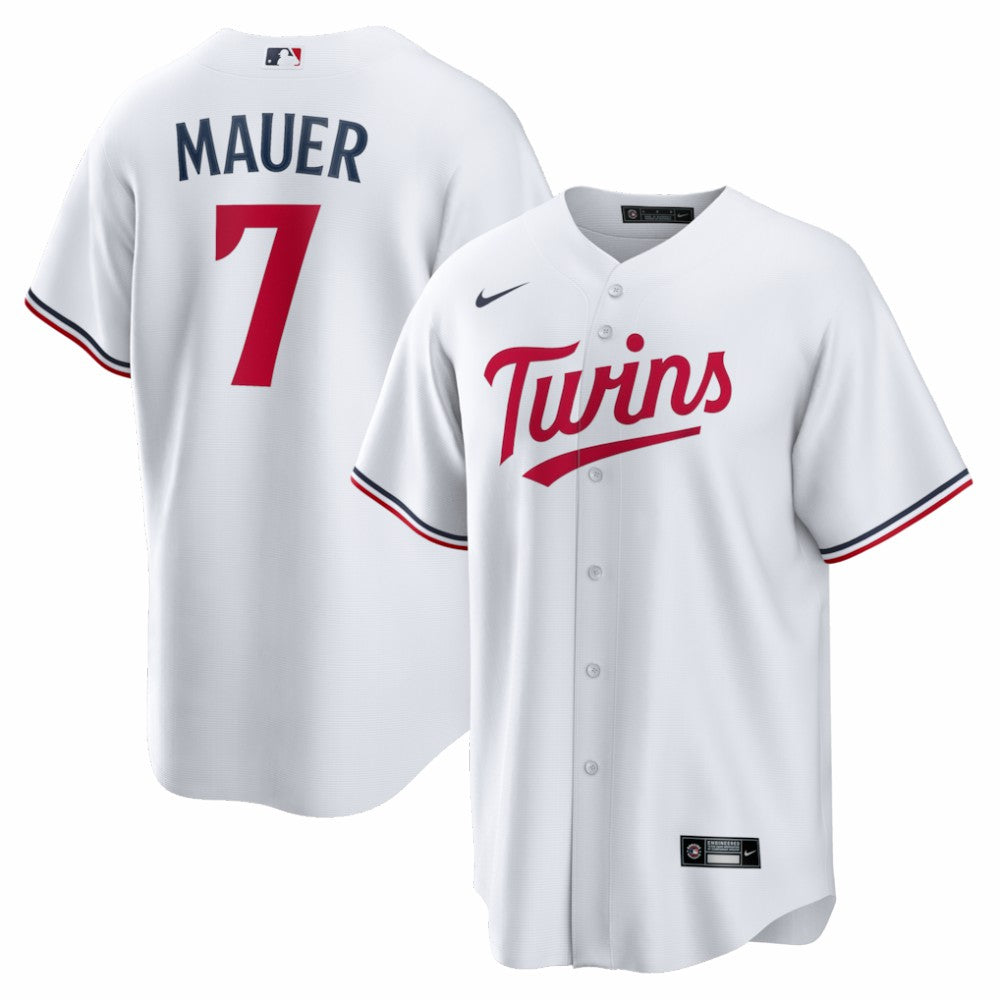 MLB Joe Mauer Minnesota Twins Nike Home Retired Player Replica Jersey - White