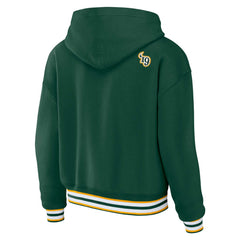 Green Bay Packers WEAR by Erin Andrews Women's Plus Size Lace-Up Pullover Hoodie Green