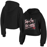 Tampa Bay Buccaneers WEAR by Erin Andrews Women's Domestic Cropped Pullover Hoodie Black