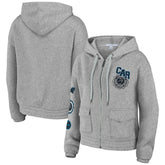 Carolina Panthers WEAR by Erin Andrews Women's Full-Zip Hoodie Heather Gray