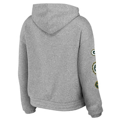 Green Bay Packers WEAR by Erin Andrews Women's Full-Zip Hoodie Heather Gray