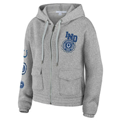Indianapolis Colts WEAR by Erin Andrews Women's Full-Zip Hoodie Heather Gray