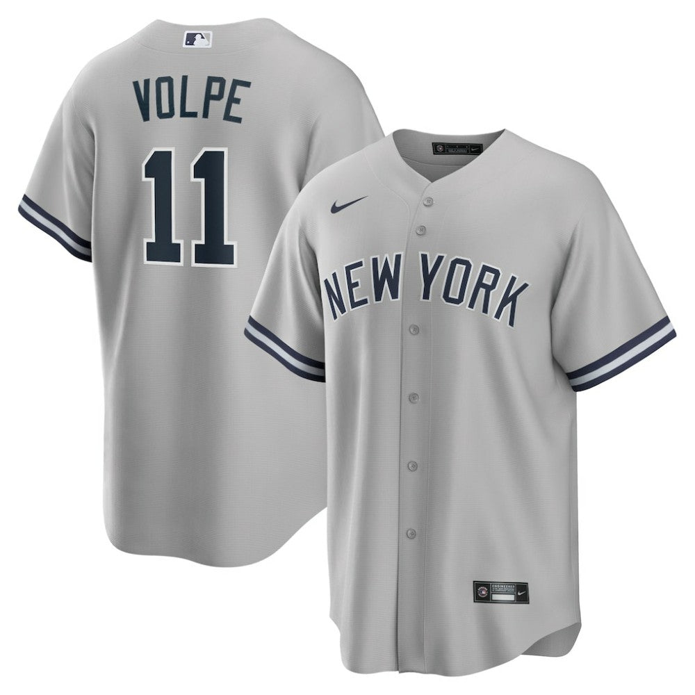 MLB Anthony Volpe New York Yankees Nike Road Replica Jersey - Gray