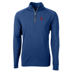 Philadelphia Phillies Cutter & Buck Adapt Eco Knit Stretch Recycled Quarter-Zip Pullover Top - Royal Pullover