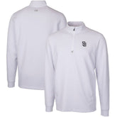 San Diego Padres Cutter & Buck Traverse Stretch Quarter-Zip Pullover Top - White Pullover