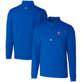Texas Rangers Cutter & Buck Traverse Stretch Quarter-Zip Pullover Top - Royal Pullover