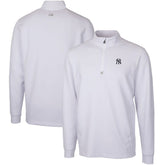 New York Yankees Cutter & Buck Traverse Stretch Quarter-Zip Pullover Top - White Pullover