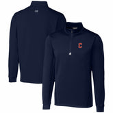 Cleveland Guardians Cutter & Buck Traverse Stretch Quarter-Zip Pullover Top - Navy Pullover