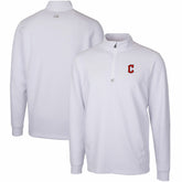 Cleveland Guardians Cutter & Buck Traverse Stretch Quarter-Zip Pullover Top - White Pullover