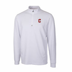 Cleveland Guardians Cutter & Buck Traverse Stretch Quarter-Zip Pullover Top - White Pullover