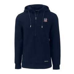 New York Yankees Cutter & Buck Stars & Stripes Roam Eco Half-Zip Recycled Pullover Hoodie - Navy Hoodies