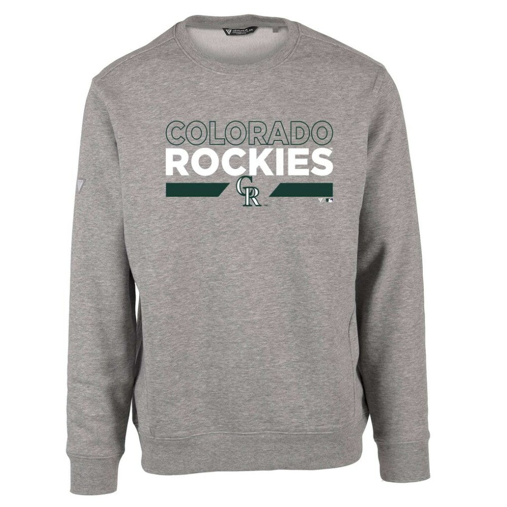Colorado Rockies Levelwear City Connect Zane No Hitter Pullover Sweatshirt - Heather Gray Pullover