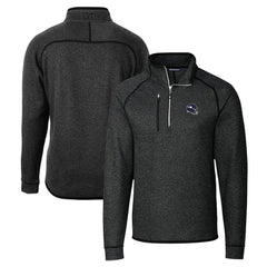 Minnesota Vikings Cutter & Buck Helmet Mainsail Sweater-Knit Half-Zip Pullover Jacket Charcoal