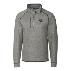 Pittsburgh Steelers Cutter & Buck Helmet Mainsail Sweater-Knit Half-Zip Pullover Jacket Silver