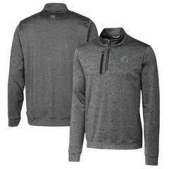 Detroit Lions Cutter & Buck Helmet Stealth Heathered Quarter-Zip Pullover Top Gray