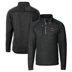 Washington Commanders Cutter & Buck Helmet Mainsail Sweater-Knit Half-Zip Pullover Jacket Charcoal