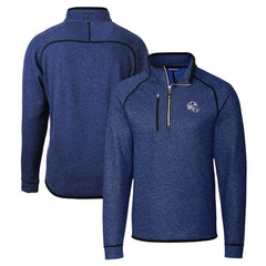 Buffalo Bills Cutter & Buck Helmet Mainsail Sweater-Knit Half-Zip Pullover Jacket Blue