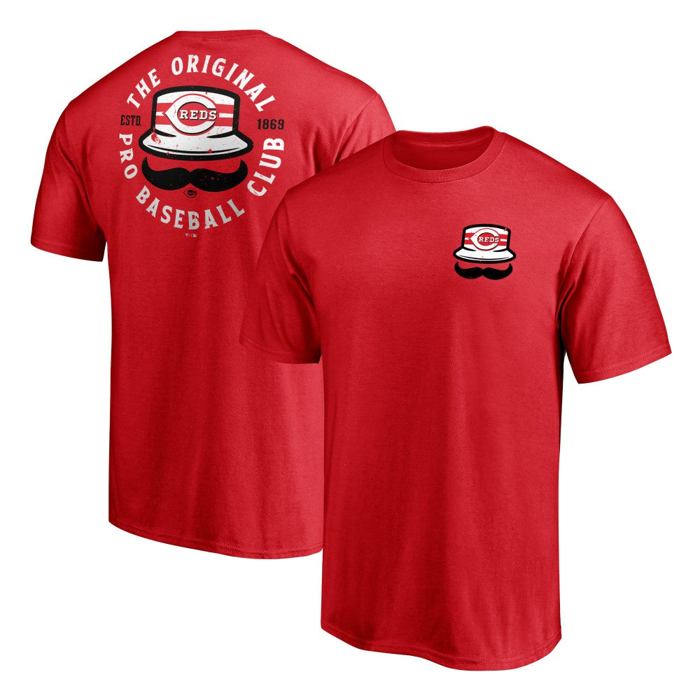 Cincinnati Reds Hometown Collection Stache T-Shirt - Red T-shirts