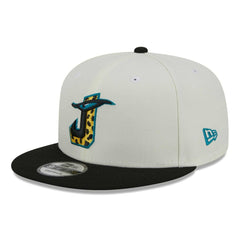 Jacksonville Jaguars New Era City Originals 9FIFTY Snapback Hat Cream/Black