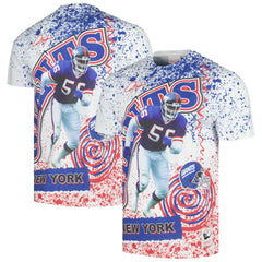 New York Giants Retired Player Name & Number Burst T-Shirt White