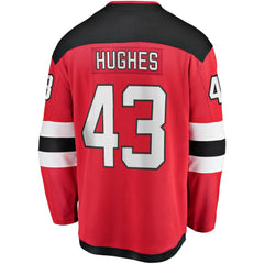 NHL Luke Hughes New Jersey Devils Fanatics Home Breakaway Player Jersey - Red