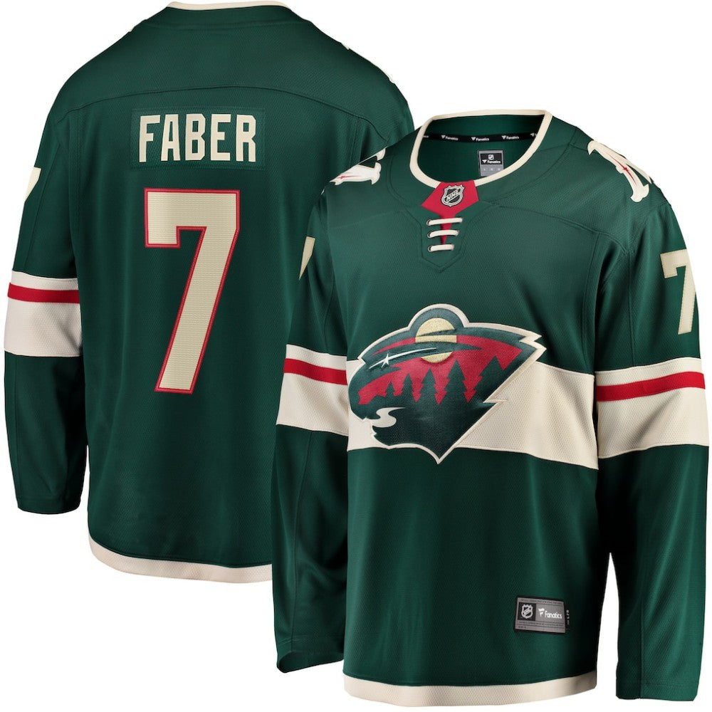 NHL Brock Faber Minnesota Wild Fanatics Home Breakaway Player Jersey - Green