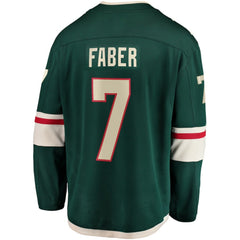NHL Brock Faber Minnesota Wild Fanatics Home Breakaway Player Jersey - Green