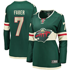 NHL Brock Faber Minnesota Wild Fanatics Women's Home Breakaway Player Jersey - Green