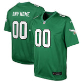 NFL Philadelphia Eagles Youth Alternate Custom Game Jersey - Kelly Green