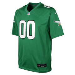 NFL Philadelphia Eagles Youth Alternate Custom Game Jersey - Kelly Green